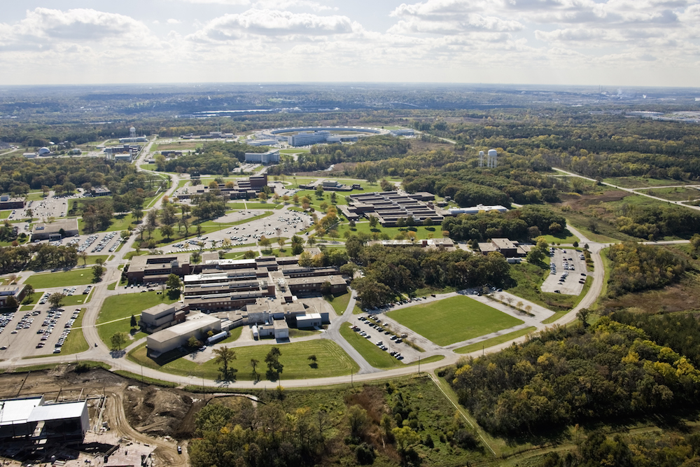 Aerial shot of Argonne facilities 