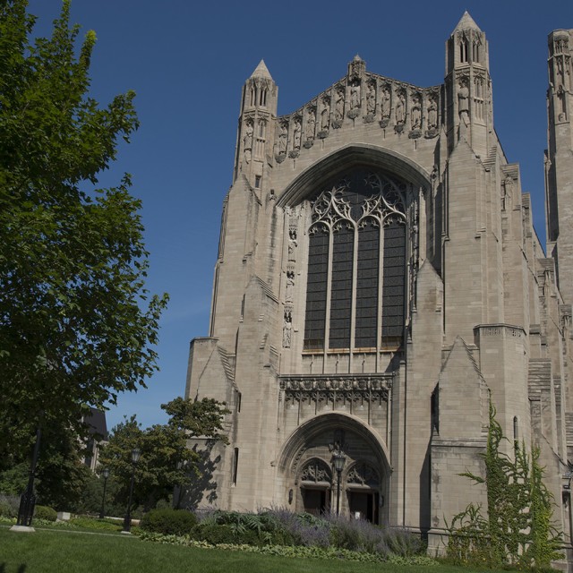 The University’s iconic Rockefeller Memorial Chapel.